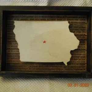 State of Iowa wall art